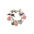 Antique-Style Gold Plated Rose Garden Bracelet